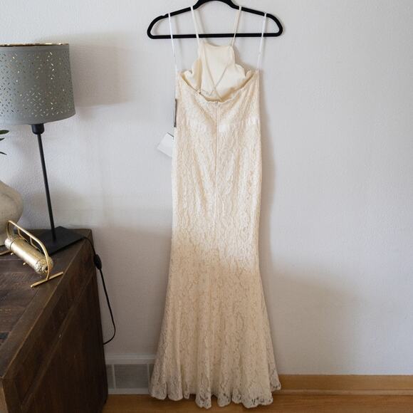 Lulu’s Zenith Floral Length Scalloped Halter Dress - Picture 4 of 7